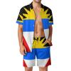 Adugen Origei Party Shorts Shirt Men Swim Trunks Quick Antigua and Barbuda Flag Dry Surfing Beach Shorts with Pockets Casual Beach Suit S view 1