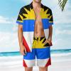 Adugen Origei Party Shorts Shirt Men Swim Trunks Quick Antigua and Barbuda Flag Dry Surfing Beach Shorts with Pockets Casual Beach Suit S view 2