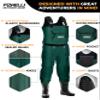 Foxelli Chest Waders, Waterproof 4mm Neoprene Hunting & Fishing Waders for Men & Women with Boots view 4