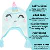 ABG Accessories Girls Critter Winter Hat and 2 Pair Gloves or Mittens (Toddler/Little Girls), Size Age 2-4, Caticorn Blue Cloud Mittens view 2