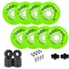 Labeda Gripper Roller Hockey Wheels + Hybrid Ceramic Bearings X-Soft Green 80mm view 1