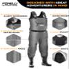 Foxelli Chest Waders, Waterproof 4mm Neoprene Hunting & Fishing Waders for Men & Women with Boots view 4