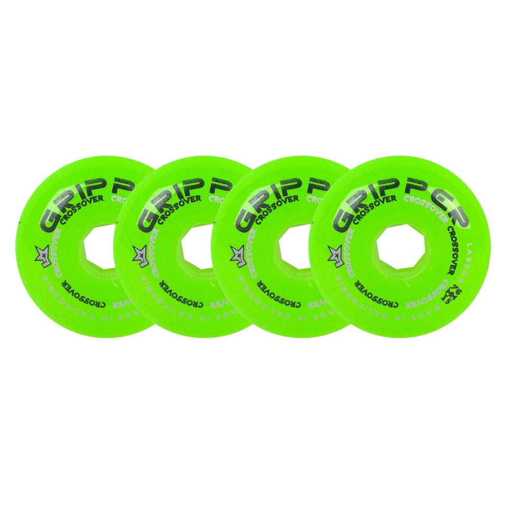 Labeda Roller Hockey Wheels Gripper Crossover X-Soft 74A Green 76mm - Set of 4