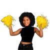 blinkee Non Light Up Short Handle Cheer Pom poms Yellow view 4