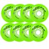 Labeda Roller Hockey Wheels Gripper Crossover X-Soft 74A Green 80mm - Set of 8, 80mm 8-Pack view 1