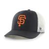 '47 MLB Men's Trucker Snapback Adjustable Hat (San Francisco Giants - Black), One Size view 1