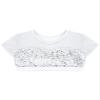 easyforever Girls Athletic Dance Sports Sequins Crop Tops Vest Shirts Gymnastics Ballet Jazz Dance Tank Tops Dancewear White 14 Years view 3
