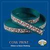 Country Brook Design - 5/8 Inch Cow Print Ribbon on 1 Inch Teal Nylon Webbing (50 Yards) view 2