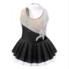easyforever Kids Girls Long Sleeve Skirted Leotards Bodysuit Ballet Dance Dress Ballerina Figure Ice Skating Dress 005_Black&White 8 Years view 4