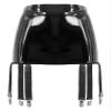 easyforever Women's Garter Belts Wet Look Leather Suspender Belt with Six Straps Metal Buckle Clips Black Large view 1