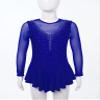 VernLan Big Girls Mock Neck Roller Ice Figure Skating Dress Dance wear Competiton Costume Gymnastic Leotard Skirt Dark Blue 16 Years view 3