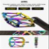 GORIX Bike Flat Pedals Wide CNC 3 Bbearings Lightweight with Non-Slip Pin Spike Oil Slick Road Mountain MTB Bicycle (GX-FX181) view 2