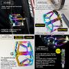 GORIX Bike Flat Pedals Wide CNC 3 Bbearings Lightweight with Non-Slip Pin Spike Oil Slick Road Mountain MTB Bicycle (GX-FX181) view 4