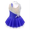 easyforever Kids Girls Long Sleeve Skirted Leotards Bodysuit Ballet Dance Dress Ballerina Figure Ice Skating Dress 005_Blue&White 16 Years view 4