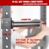 SYL Fitness Olympic Weight Plates Holder Power Rack Attachment Weights Storage Rack, Fit 3x3" Rack (All Hole Size) view 4