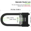 4 Digit Combination Padlock,VRESOURCING Heavy Duty Anti Theft U-Shape Security Code Lock with Adjustable Shackle,for Bicycles,E-Bike,Mountain Bike,Gates,Shed,Fence [Adjustable Range 120-140mm] view 2