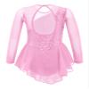VernLan Girls Glittery Mesh Spliced Figure Ice Skating Dress Competition Dance Costumes Leotard Ballet Tutu Skirt Light Pink 10 Years view 2