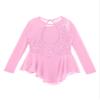 VernLan Girls Glittery Mesh Spliced Figure Ice Skating Dress Competition Dance Costumes Leotard Ballet Tutu Skirt Light Pink 10 Years view 4