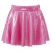 easyforever Kids Girls Sequins Metallic Skater Skort Ballet Dance Athletic Skirt Latin Ballroom Performance Mini Skirt Hot Pink 6-8 Years view 1