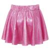 easyforever Kids Girls Sequins Metallic Skater Skort Ballet Dance Athletic Skirt Latin Ballroom Performance Mini Skirt Hot Pink 6-8 Years view 2