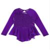 VernLan Girls Glittery Mesh Spliced Figure Ice Skating Dress Competition Dance Costumes Leotard Ballet Tutu Skirt Lilac 4 Years view 3