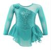 VernLan Girls Glittery Mesh Spliced Figure Ice Skating Dress Competition Dance Costumes Leotard Ballet Tutu Skirt Mint Green 10 Years view 1