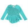 VernLan Girls Glittery Mesh Spliced Figure Ice Skating Dress Competition Dance Costumes Leotard Ballet Tutu Skirt Mint Green 10 Years view 3