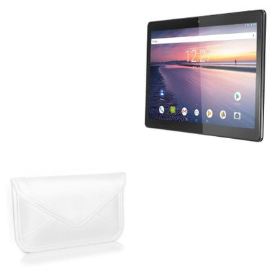 BoxWave Case Compatible with Chuwi Hi9 Air - Elite Leather Messenger Pouch, Synthetic Leather Cover Case Envelope Design - Ivory White