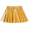 easyforever Kids Toddler Girls Metallic Athletic Dance Skirt Pleated Skirts High Waist Skater Skirt Skort Mini Skirts Gold 13-14 Years view 3