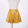 easyforever Kids Toddler Girls Metallic Athletic Dance Skirt Pleated Skirts High Waist Skater Skirt Skort Mini Skirts Gold 13-14 Years view 4