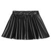 easyforever Kids Toddler Girls Metallic Athletic Dance Skirt Pleated Skirts High Waist Skater Skirt Skort Mini Skirts Black 6-8 Years view 3