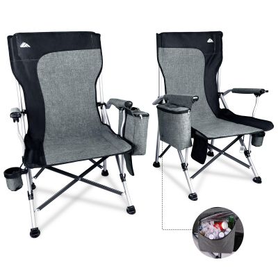 Ablazer 2 Pack Camping Chairs for Adults, Portable Hunting Chair Supports 350lbs, Oversized Heavy Duty Folding Chair for Camping Padded Seat Outdoor Lawn Folding Chair with Side Pockets