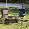 Ablazer 2 Pack Camping Chairs for Adults, Portable Hunting Chair Supports 350lbs, Oversized Heavy Duty Folding Chair for Camping Padded Seat Outdoor Lawn Folding Chair with Side Pockets view 2