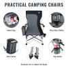 Ablazer 2 Pack Camping Chairs for Adults, Portable Hunting Chair Supports 350lbs, Oversized Heavy Duty Folding Chair for Camping Padded Seat Outdoor Lawn Folding Chair with Side Pockets view 4