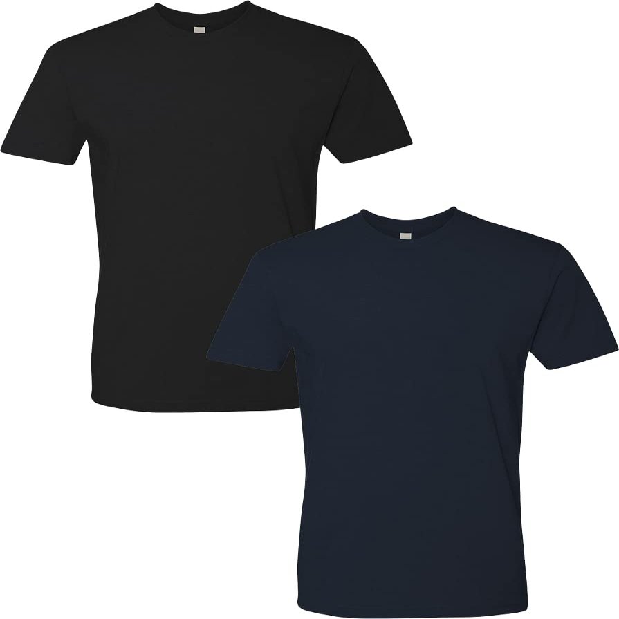 Next Level Mens Premium Fitted Short-Sleeve Crew T-Shirt 3600 Black-Midnight