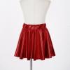 Jhaoyu Kids Girls Shiny Metallic Dance Skirt Disco Jazz Hip Hop Pleated Flared Skater Skirt School Athletic Scooter Dancewear Red 2-4 Years view 3