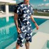QWENTMTNTY Mens Short Sets 2 Piece Outfits Designer Fashion Graphic Casual Short Sleeve Tee Shirt Shorts Set Summer Tracksuit view 2