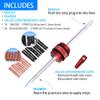 Aracey Tubeless Bike Tire Repair Kit  Fixes Mountain Bike and Road Bicycle Tire Punctures  Includes Tire Repair Fork Reamer, 30 Tire Plug Strips. Tubeless Bike Tire Repair Kit (Black) view 2