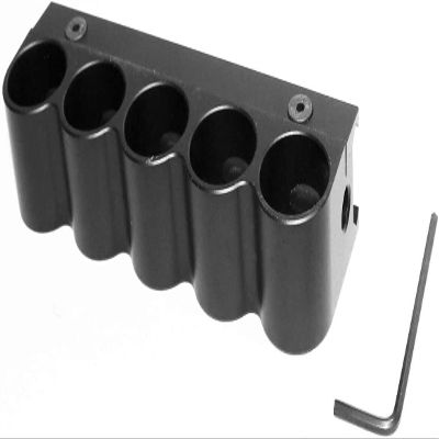 Trinity Aluminum Picatinny 5 Round Shotshell Shells Carrier Holder 12 Gauge Tactical Shell Pouch Ammo Shell Round slug Carrier Compatible with ATI sgp df