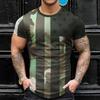 Mens Summer American Flag T Shirt Short Sleeve Slim Fit Camp Shirts Camouflage Print Soldier Workout Hiking Athletic Tees view 2
