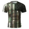 Mens Summer American Flag T Shirt Short Sleeve Slim Fit Camp Shirts Camouflage Print Soldier Workout Hiking Athletic Tees view 3