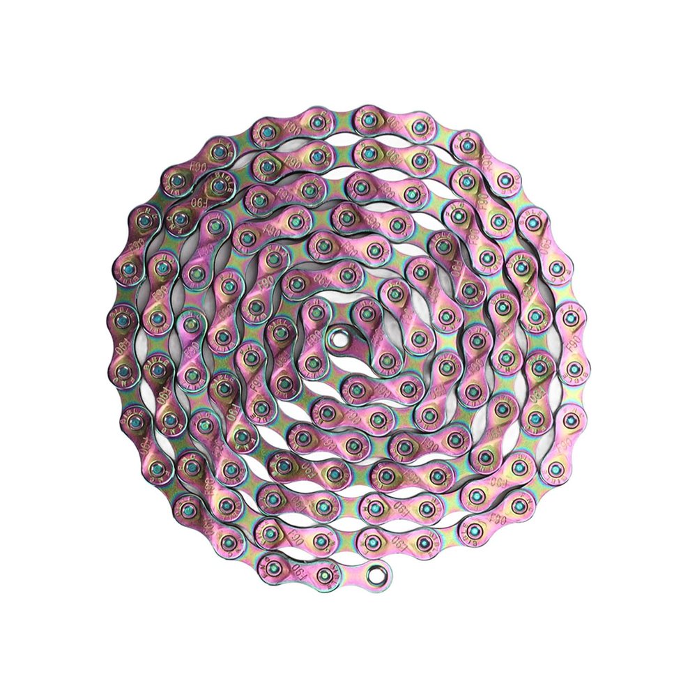 Tissting Colorful 9-Speed Manganese Steel Ultralight Rainbow Bicycle Chain for Road Mountain Electric Bike