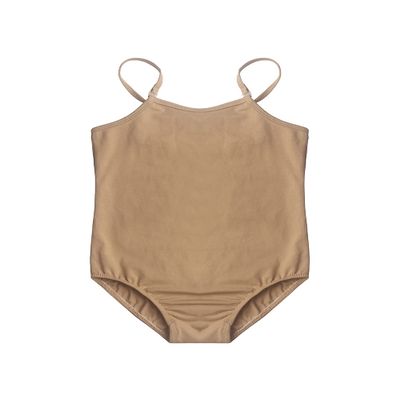 EQSJIU Tan Leotard Girls with Adjustable Straps Ballet Leotards for Girls Dance Undergarments Skin Colored Toddler Gymnastics Leotard Ballet Outfit Kids Bodysuit, Nude, Size 3-4T