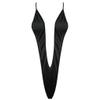 Vxuxlje Women's Micro Bikini Swim Bra Mini V-String Thong Sling One Piece Monokini Bathing Suits Black One Size view 1