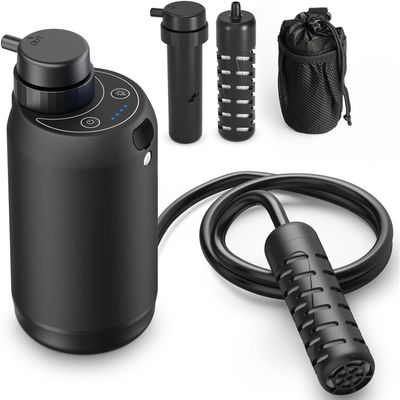 Portable Camping Water Purifier Dual 0.01 Micron Water Filtration System for Outdoor Backpacking, Hiking, Emergency - Dual Filters Version
