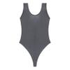 Manyakai Women Glossy Teddy High Cut Bodysuit One Piece Training Swimwear Yoga Gym Workout Leotard Grey Medium view 2