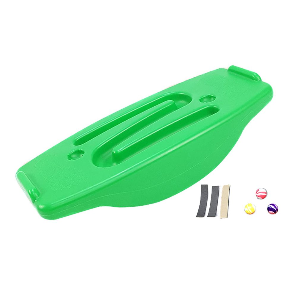 PHASFBJ Board Exercise for Fitness with Roller Board Balancing for Surf, Ski, Snowboard and Skateboarding, Kids Rocking Seesaw Plastic Balance Board with 3 Balls,Green,2