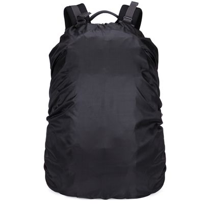 Muka Backpack Rain Cover, Outdoor Hiking Travel Backpack Cover with Storage Pouch & Cross Buckle Straps (20-80L)-Black-L
