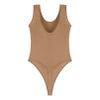 Manyakai Women Glossy Teddy High Cut Bodysuit One Piece Training Swimwear Yoga Gym Workout Leotard Coffee X-Large view 3