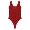 Manyakai Women Glossy Teddy High Cut Bodysuit One Piece Training Swimwear Yoga Gym Workout Leotard Red Medium view 2